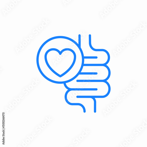 heart digestive icon sign vector