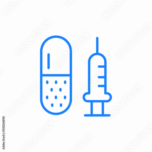 insulin syringe icon sign vector