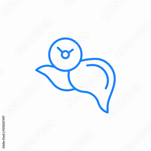 liver clock icon sign vector