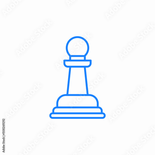 round pawn icon sign vector