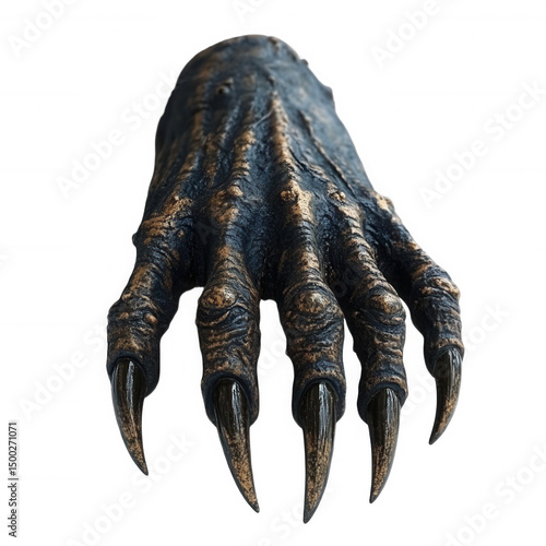Monster claw hand creepy scary halloween creature beast predator danger horror on transparent background