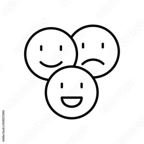 Satisfaction icon vector stock illustration