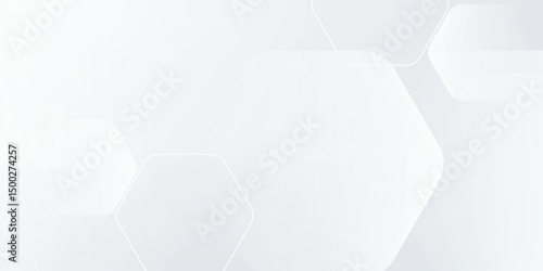 White background abstract art vector illustration with hexagon shape