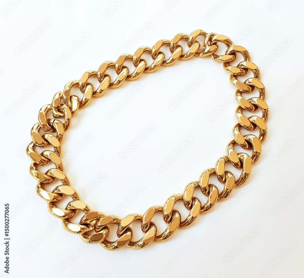 Obraz premium Gold chain necklace, thick links