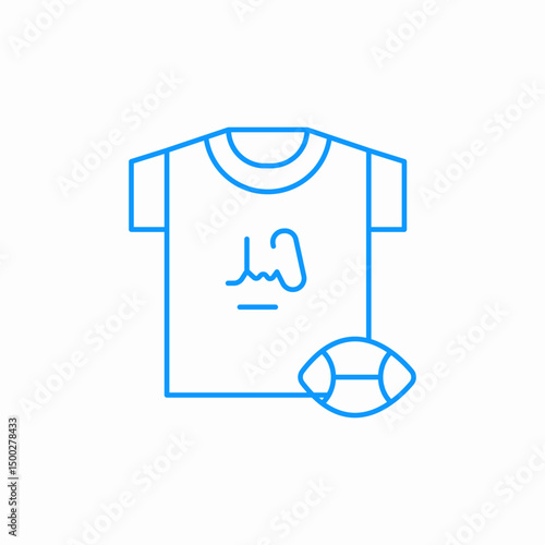football jersey ball icon sign vector