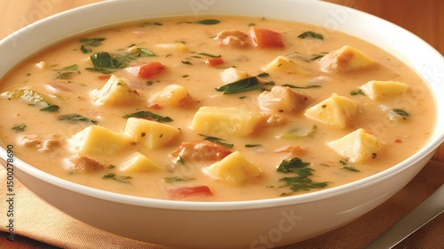 Wallpaper Mural Creamy Potato Soup Recipe, Homemade Comfort Food, Delicious Bowl of Soup Torontodigital.ca