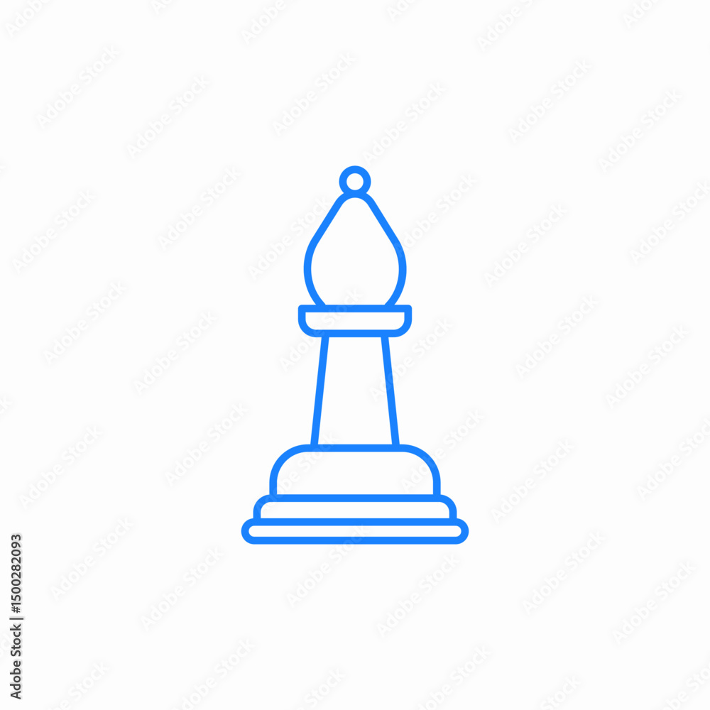 tall bishop icon sign vector tall bishop icon sign vector