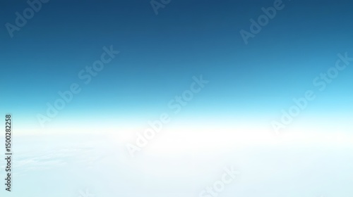 Aerial View Cloudscape Blue Sky Gradient White Clouds Background