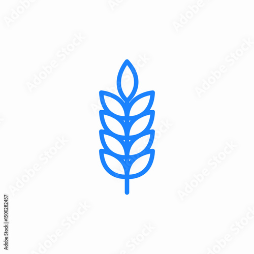 wheat stalk icon sign vector