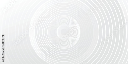 Abstract white glowing geometric lines on gray background. Modern shiny blue circle lines pattern. Futuristic technology concept. Suit for cover, poster,