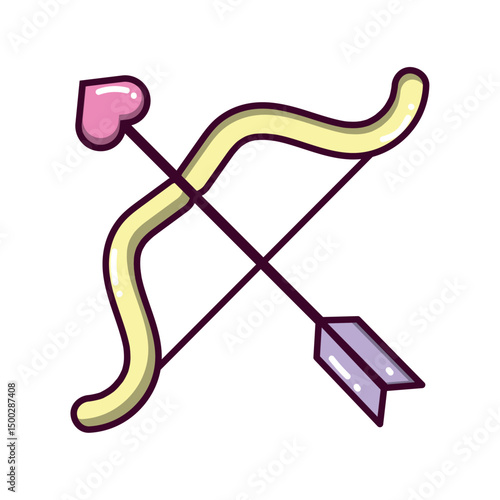 Cupid bow and arrow. Vector