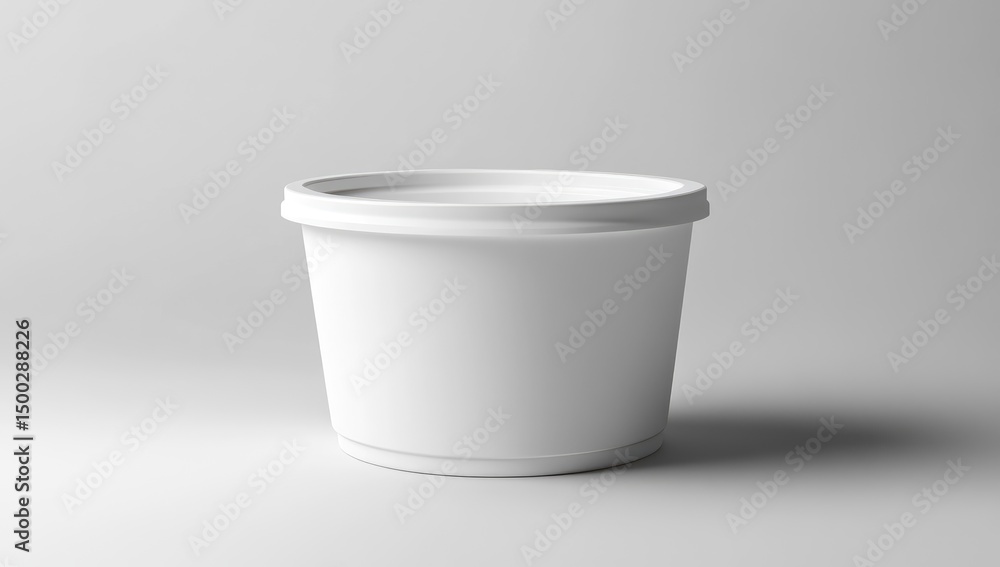 White plastic food container White plastic food container