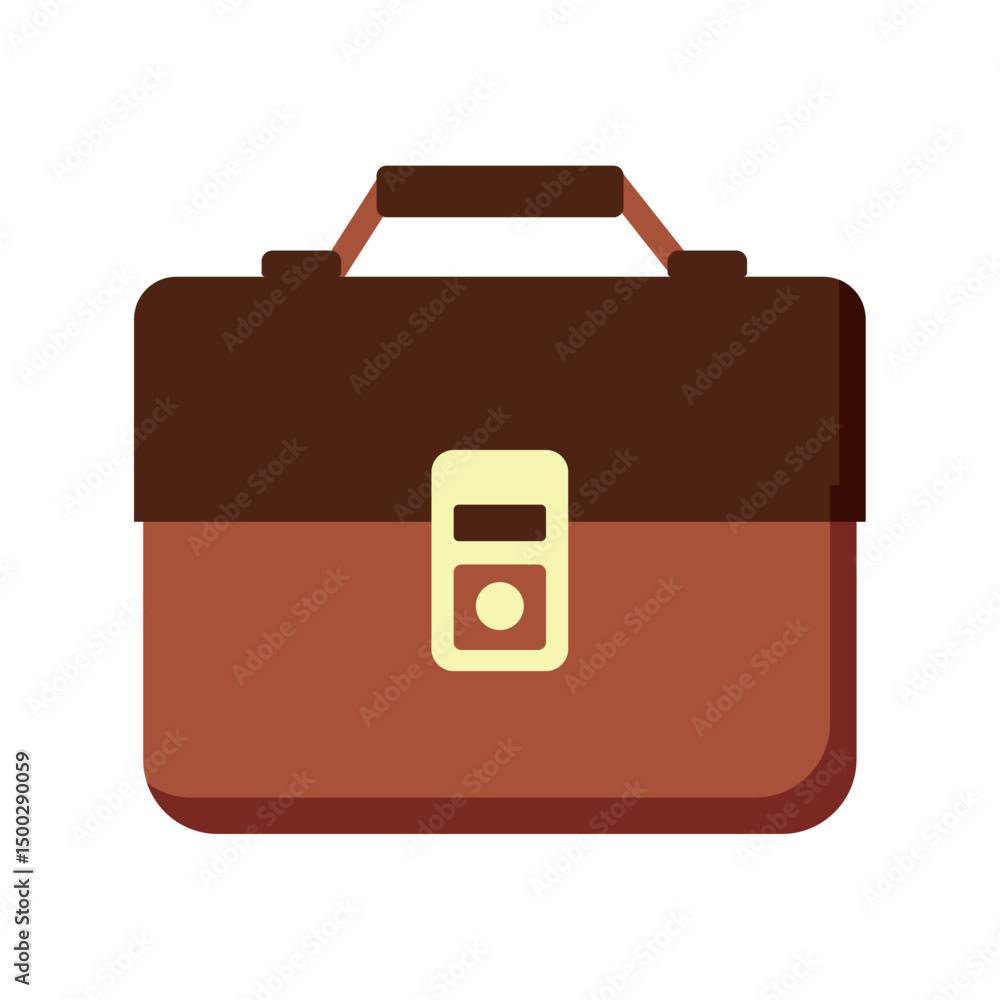 Brown briefcase icon. Vector Brown briefcase icon. Vector