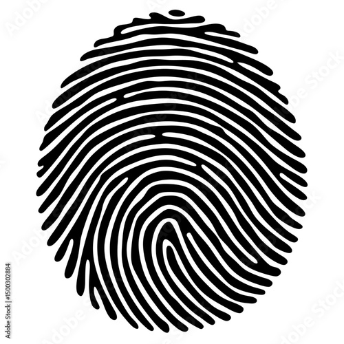 Fingerprint vector icons. Finger print id authentication symbol set.