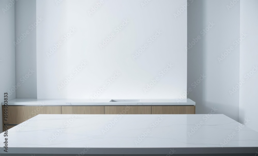 A pristine white marble countertop devoid of any distractions stood majestically against a stark white backdrop its polished surface reflecting the surrounding environment in a mirror-like clarity A pristine white marble countertop devoid of any distractions stood majestically against a stark white backdrop its polished surface reflecting the surrounding environment in a mirror-like clarity