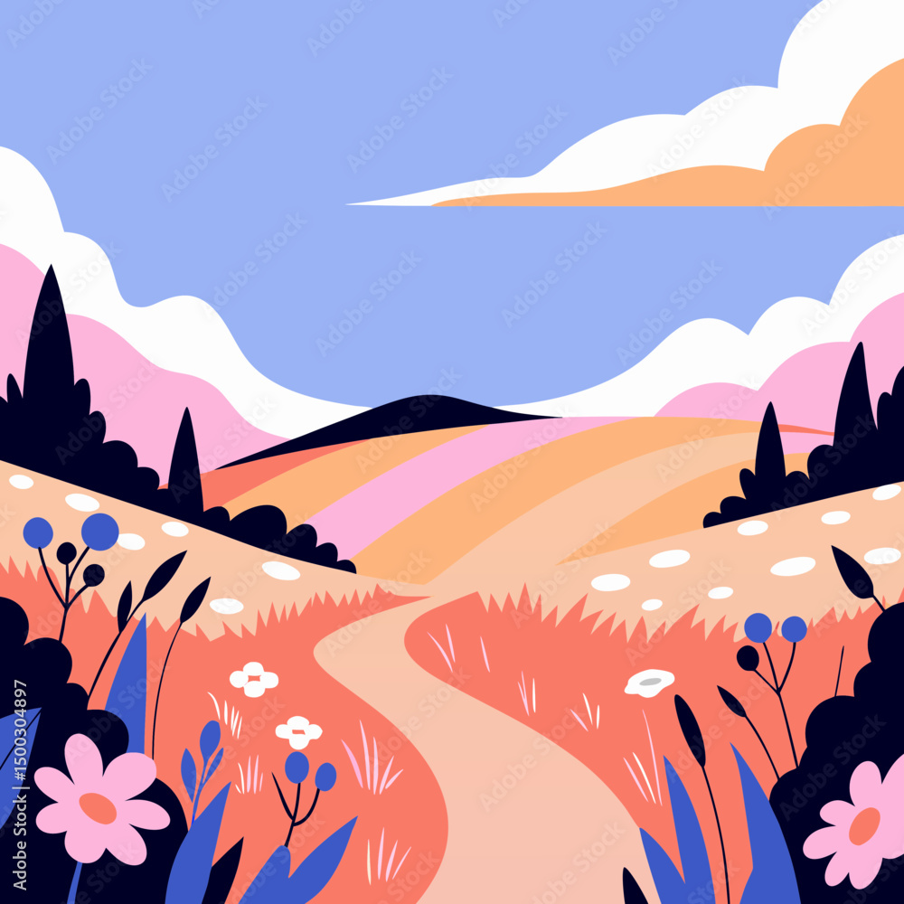 Fototapeta premium landscape with mountains and lake