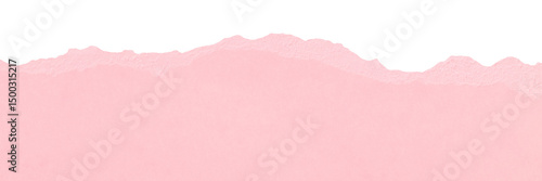 Fotografie Edge of tear smooth clean pale pink paper isolated for scrapbooking