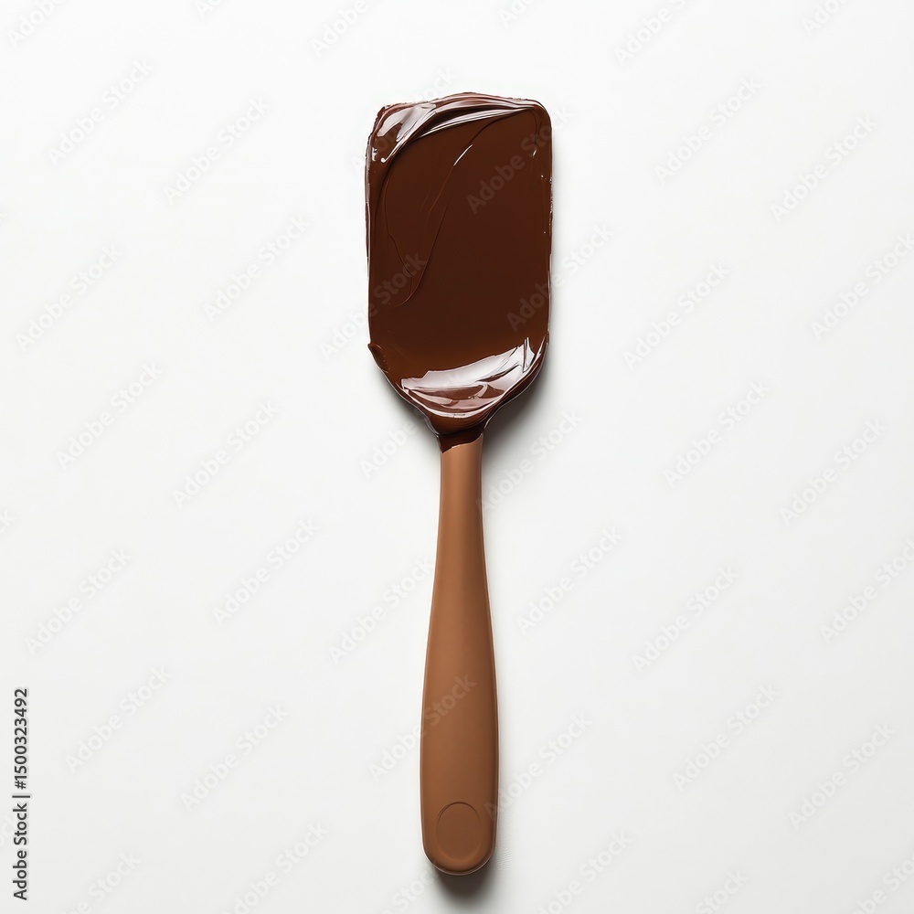Obraz premium Melted chocolate on a spatula