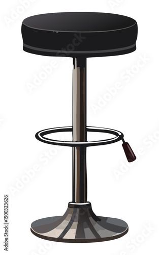 metal bar stool with footrest