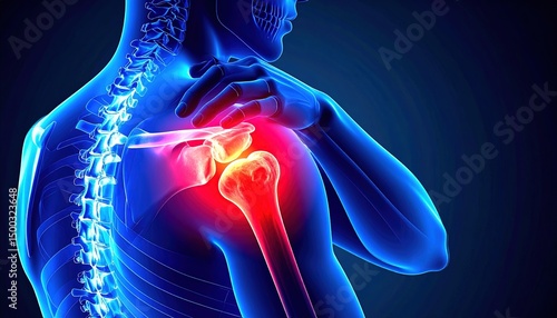 Shoulder Pain Anatomy XRay. photo