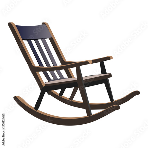 dark wooden rocking chair for home