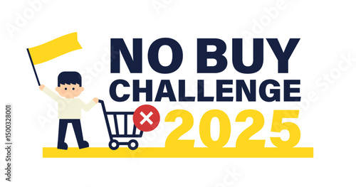 ノーバイチャレンジ2025・買わない挑戦と節約のアイコンバナー