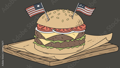 Patriotic Burger Delight Recipe