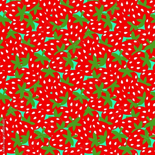Karya Seni Tanpa Judulseamless pattern with strawberries