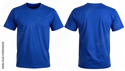 Blue TShirt Mockup with Front  Back.