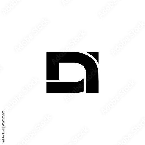 vector black font letter d