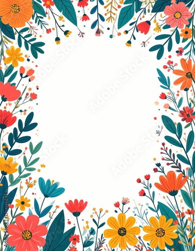 Vibrant floral frame (1)
