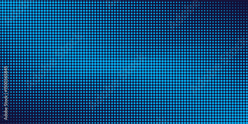 Wallpaper Mural blue wavy halftone background. Dot pop art sport style vector modern dots halftone Torontodigital.ca