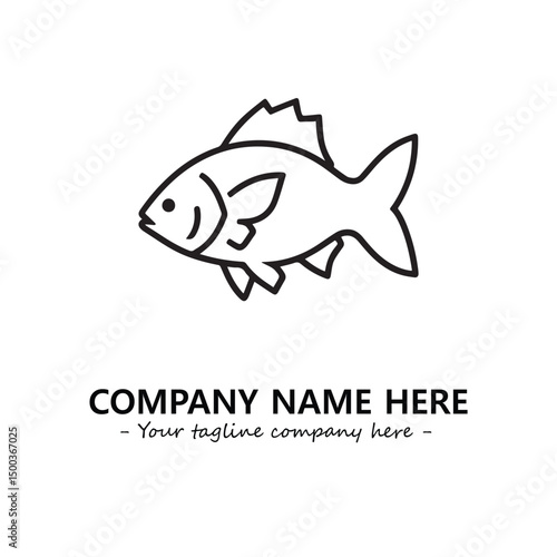 Fish logo company design vector illustration