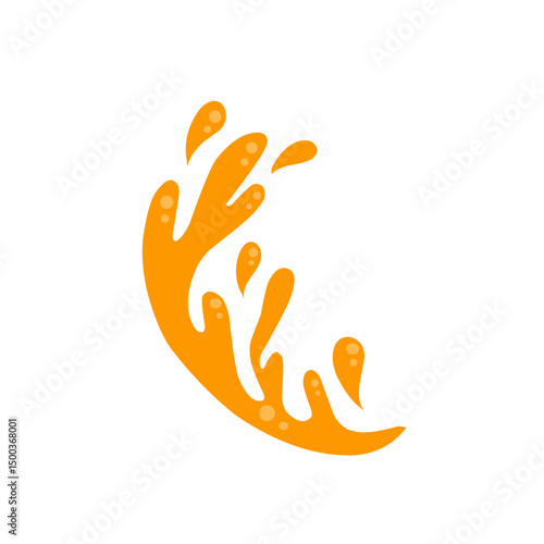 orange splash vector