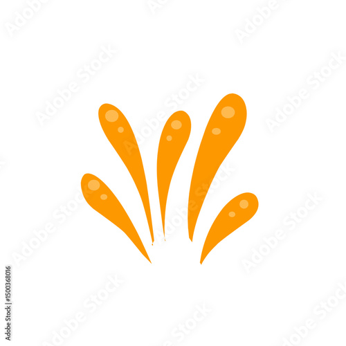 orange splash vector