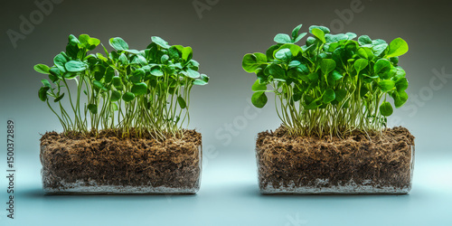 Compost improves sandy soil structure for healthy plant growth in a controlled environment