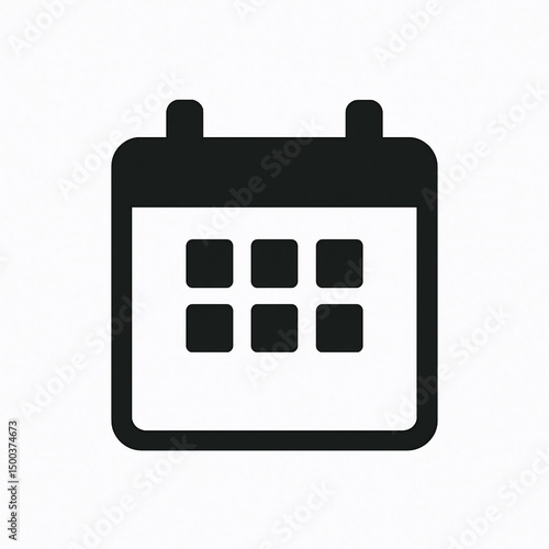 Calendar Icon – Minimal Flat Design Symbol for Scheduling
