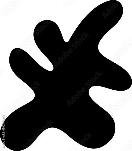 Bold Hand Drawn Organic Splash Shape