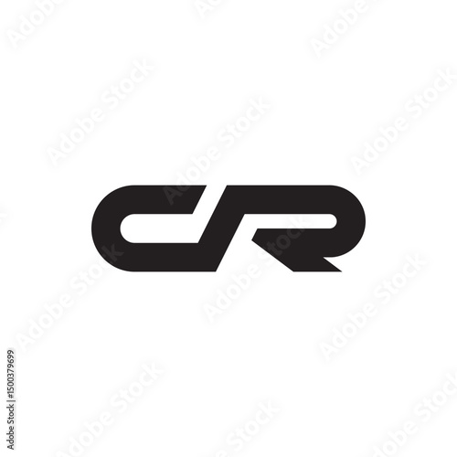 CR logo design vector