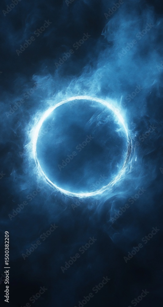 Glowing Ring in Night Sky. Glowing Ring in Night Sky.