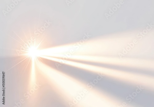 Light rays radiating from a central sunburst