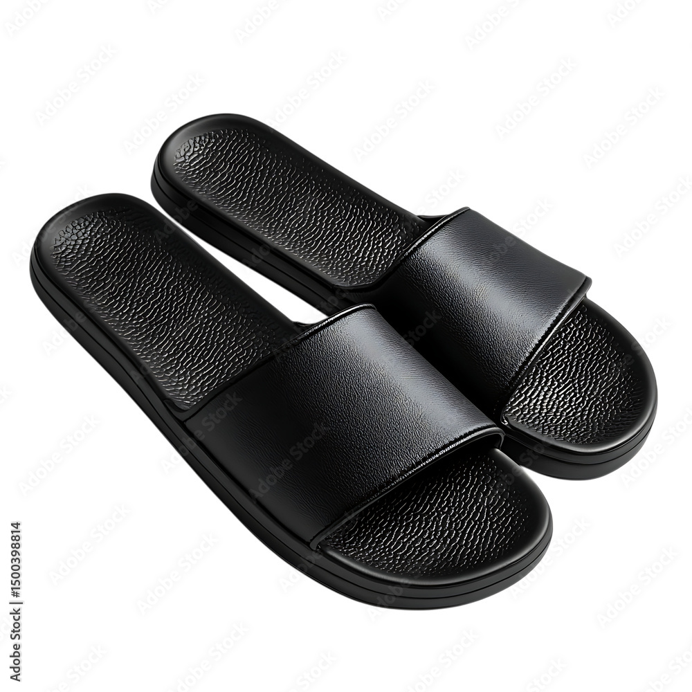 Sleek Slip On Sandals with an Ultra Minimalist Desi Isolated on Transparent Background Sleek Slip On Sandals with an Ultra Minimalist Desi Isolated on Transparent Background