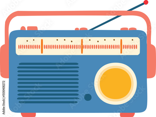retro radio vector illustration