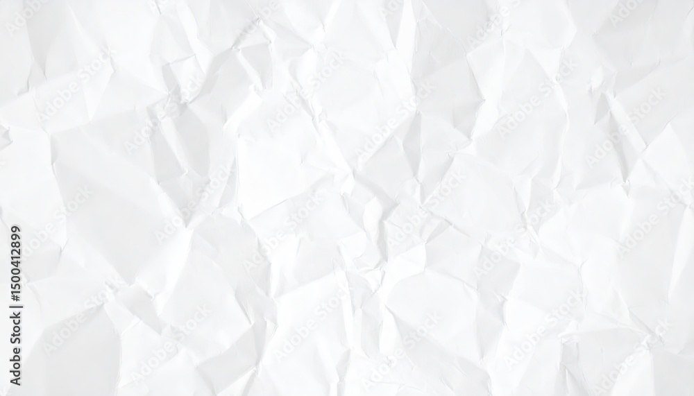 Obraz premium Crumpled White Paper Texture.