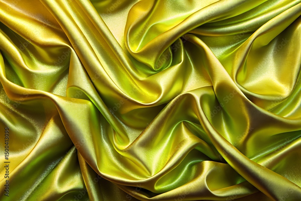 Obraz premium Light Golden Real Lime Abstract Shiny Fabric Textured Background Art