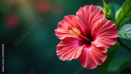 Wallpaper Mural Close-up hibiscus flower cluster, intricate details, rich color palette , petals, nature, print Torontodigital.ca