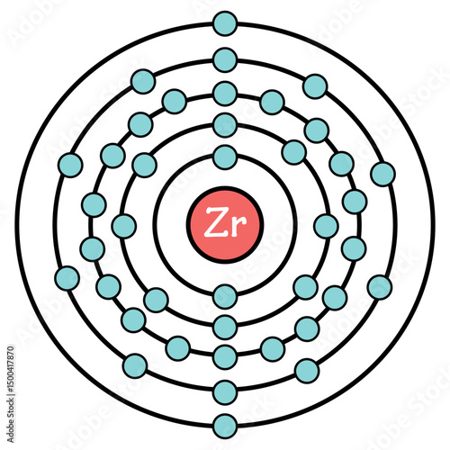 Zirconiumformule color line icon. Pictogram for web page, mobile app, promo