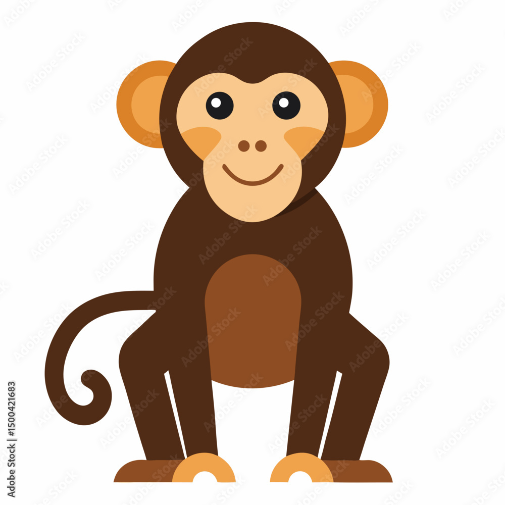 Obraz premium monkey on white background