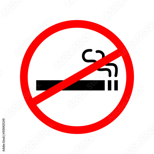 no smoke vector icon. simple illustration of no smoking area isolated on white background.