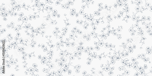 Wallpaper Mural Unique Hand Painted Scroll and Floral Design Graphics Torontodigital.ca